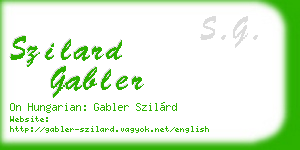 szilard gabler business card